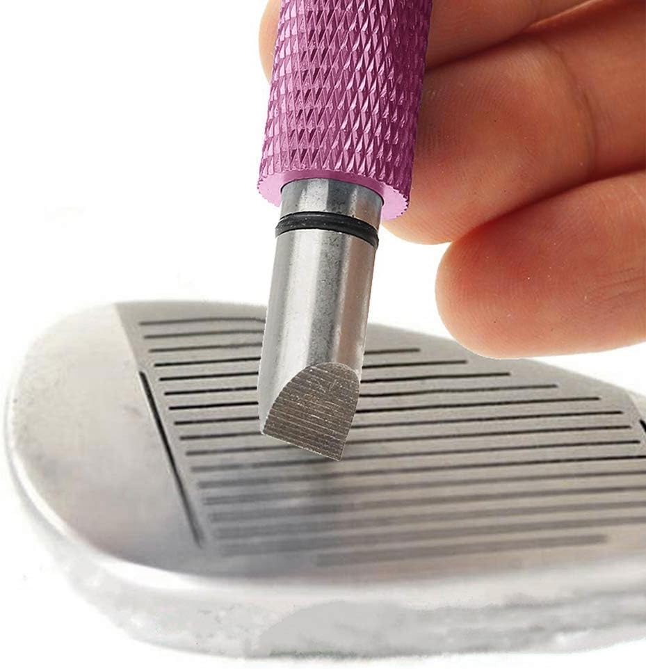 Golf Groove Sharpener,Golf Club Groove Sharpener,Groove Sharpener,Club Sharpener,Groove Sharpening Tool - Generate Optimal Backspin - Suitable for U & V-Grooves