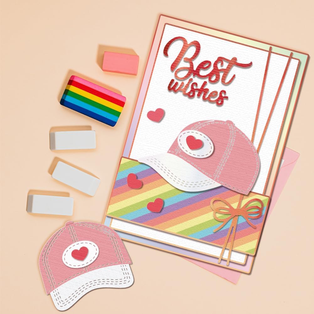 GLOBLELAND Sports Hats Cutting Dies for Card Making Peaked Cap Cut Die for DIY Scrapbooking Journal Embossing Paper Craft Decor