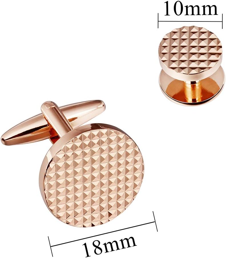 HAWSON Silver/Gold Cufflinks for Men with Tuxedo Shirt Studs,Men Accessories Jewelry with Gift Box,Gifts for Family,Best Friend on Wedding Business Birthday Anniversary