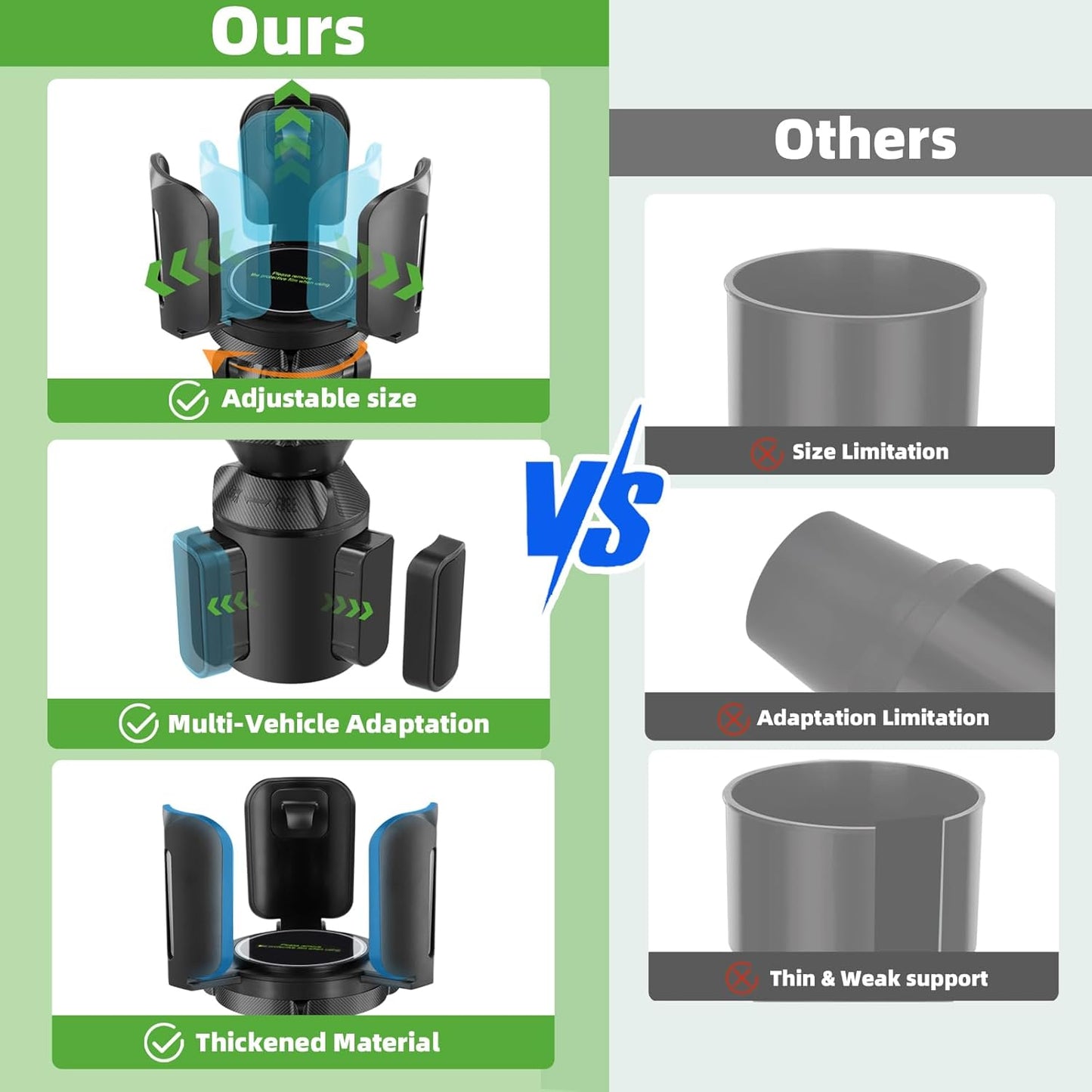 Golf Cart Propane Heater Holder, Cup Holder, for 1lb Tank & Water Bottle, Adjustable for All Drinks, Universal Compatible with EZGO Club Car Yamaha, Firmly & Easy to Use