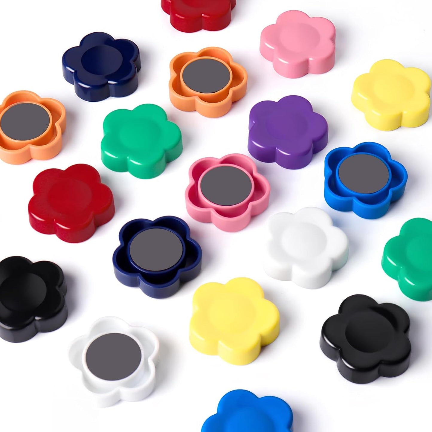 Fridge Magnets - 10 Pack Heavy Duty Refrigerator Magnets - Small Strong Magnets for Whiteboard, Lockers, Crafts, Kitchen, Office & Classroom - Decorative Cute Mini Sunflower Magnet (10 Colors)