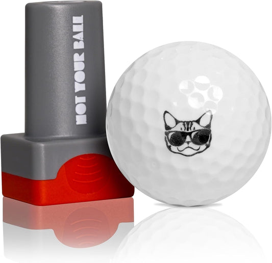 ZEETY Golf Ball Stamp, Golf Ball Stamper, Self-Inking Golf Ball Stamp Marker to Identify Golf Balls, Golf Gift Golf Accessories for Men and Women Golfers