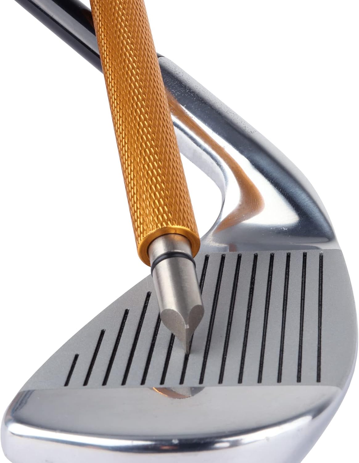 Bulex Golf Club Groove Sharpener, Re-Grooving Tool and Cleaner for Wedges & Irons - Generate Optimal Backspin - Suitable for U & V-Grooves