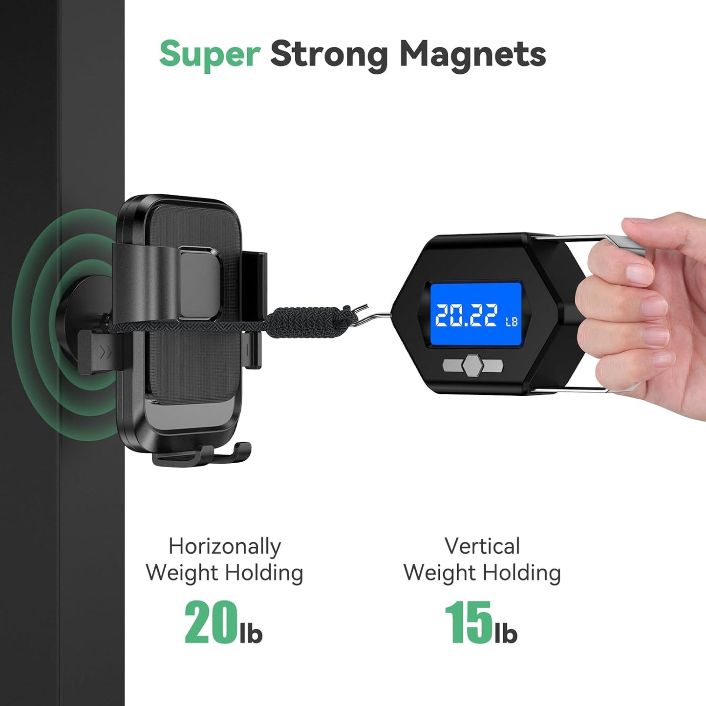 Golf Cart Phone Holder Golf Cart Magnetic Phone Holder Mount Ultra Strength Magnets Cell Phone Caddy Compatible For EZGO/Club Car/iPhone/Galaxy/Google Pixel, 360° Rotatable/One-Handed Pick & Place