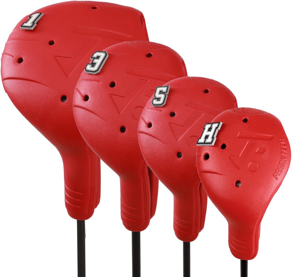 Golf Head Covers, EVA Plastic Golf Club Covers for Driver Fairway Woods Hybrid, Driver Headcover with Pins, Fit All Right-Handed Golf Clubs, Easy On Off, Washable