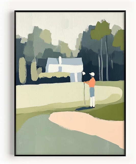 Golf Impressionist Art Print Posters - Premium Giclee Fine Art Prints - Sporty and Sophisticated Home Decor Posters, Golfer Art Prints for Home and Office Decor - Vintage Aesthetic, Ready to Frame