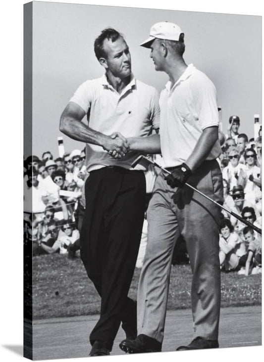 ART.COM Stretched Canvas Print Golfer Jack Nicklaus and Arnold Palmer During National Open Tournament by John Dominis, 24" x 32"