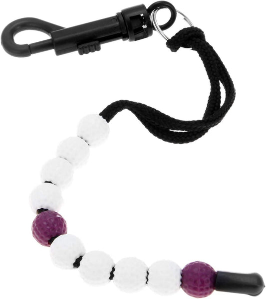 MUXSAM 1 Piece Golf Beads Score Counter with Clip, Golf Stroke Score Count Keeper Putting Score Counter for Referee Caddy Golfer