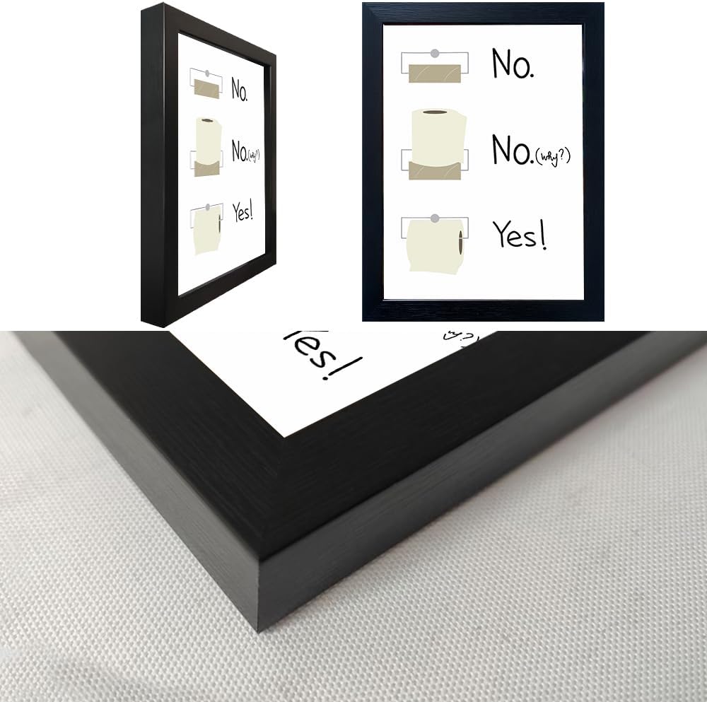 Bathroom Picture Wall Decor, Toilet Paper Bathroom Rule Wall Art, Bathroom Sign, Bahtoom Quote Paintings for Wall