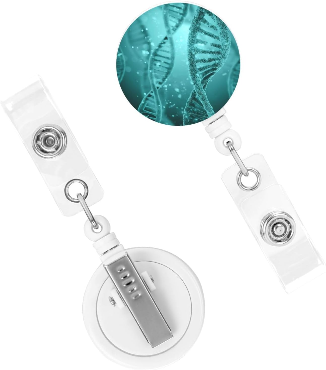 Science Biology DNA Badge Reels Retractable Badge Holder with Clip for Id Name Tag Office Worker Student Teacher Nurse Doctor