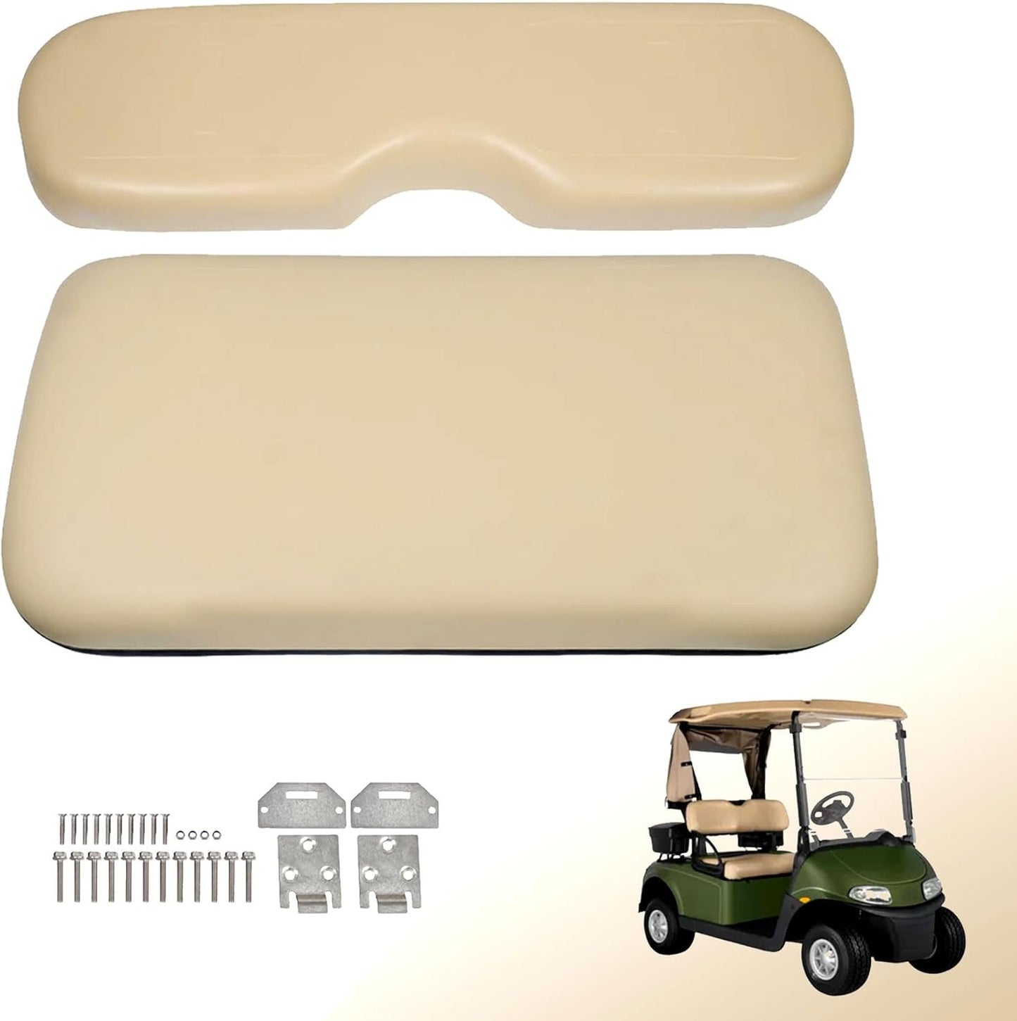 GXYWADY Tan Golf Cart Front Seat Cushion Replacement for EZGO Medalist TXT 1994-2013