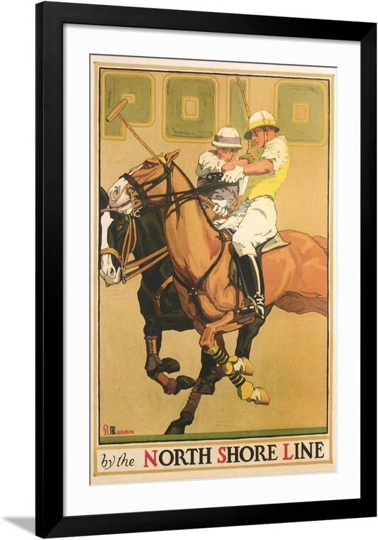 ART.COM Wall Art Print Polo Poster on Black Frame, 32" x 44"