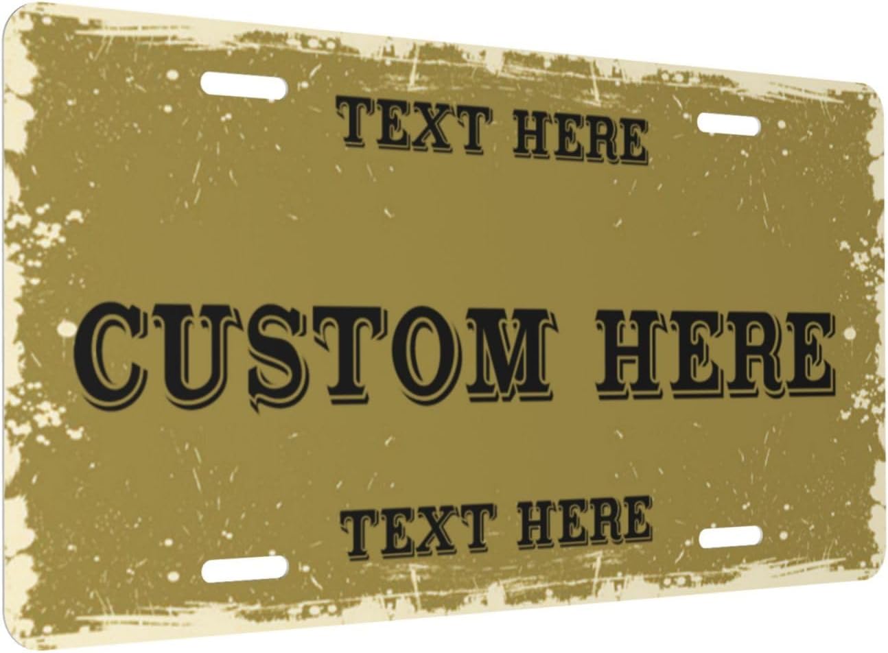 Custom Personalized Text Image Photo Design Customized Tag Aluminum License Plates for Front of Car 6x12 Inch-29