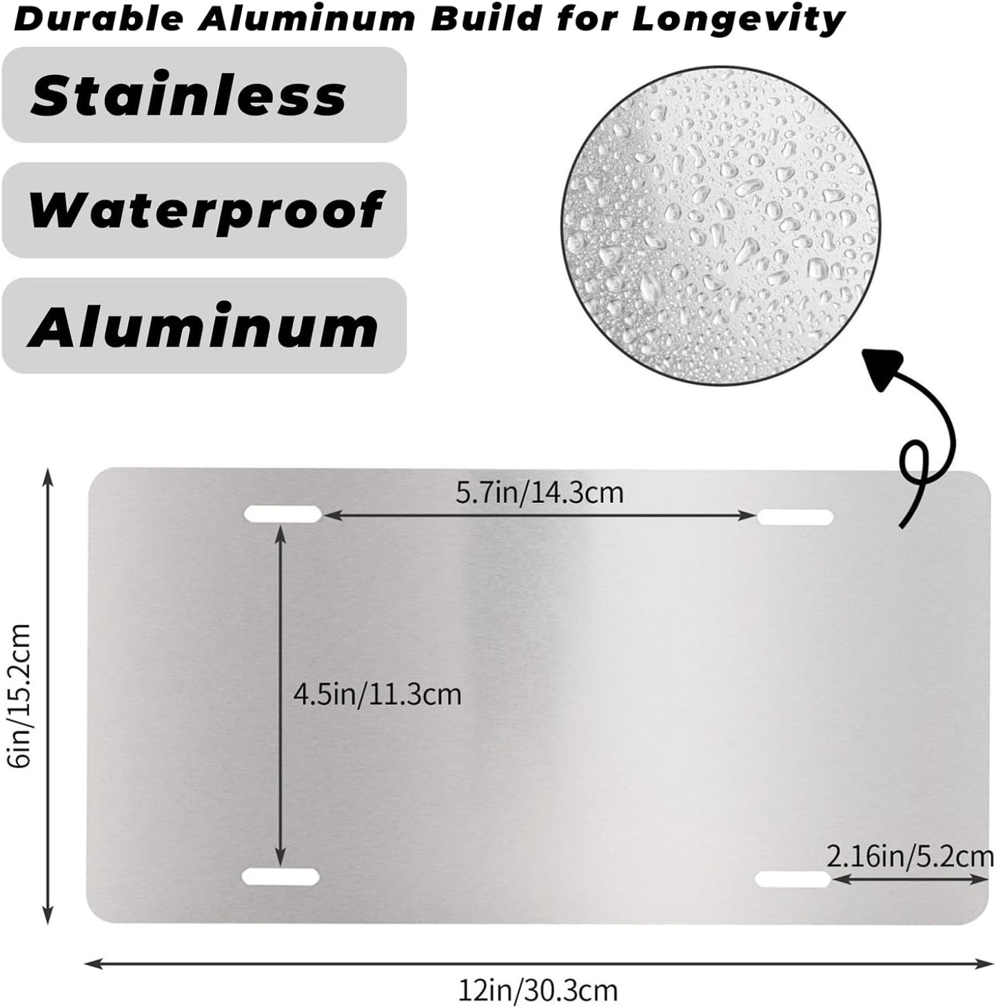 Custom License Plate, Personalized with Text/Image/Photo/Logo, Customized Aluminum Plate for Car/Truck/Bar/Cafe, 6x12 Inch Rust-Free Auto Accessories