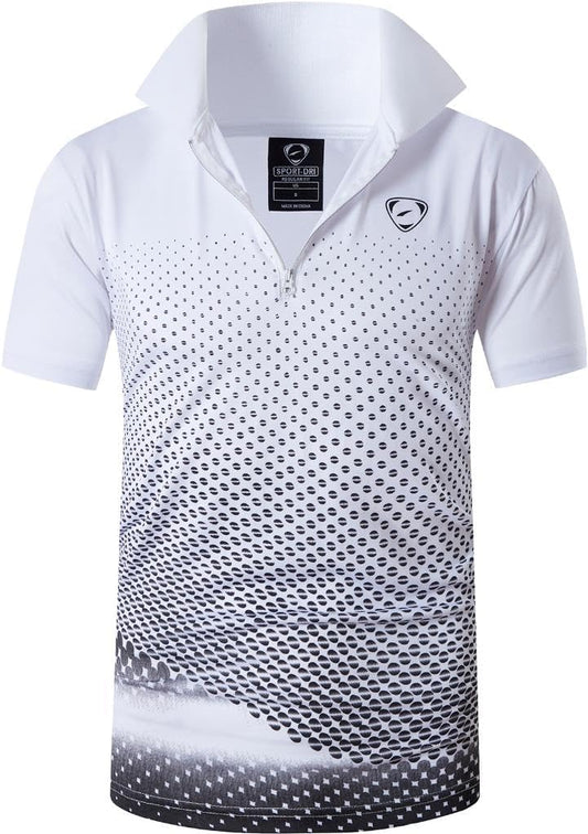 jeansian Men's Sport Outdoor Quick Dry Fit Short Sleeves Polo Tee Shirt Tshirt T-Shirt Tops Golf Tennis Bowling LSL195