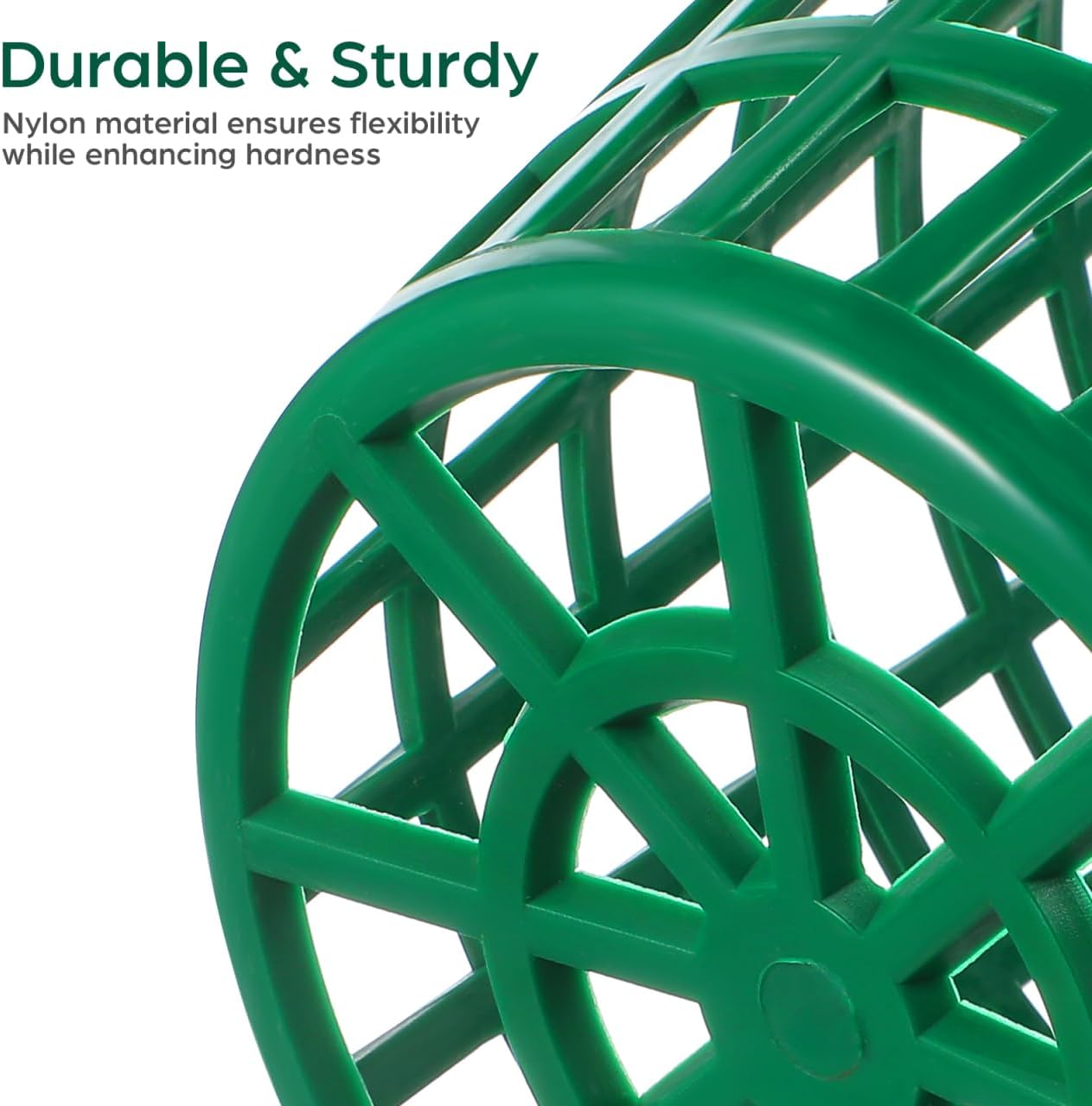 VANZACK Plastic Golf Ball Basket, Golfball Container Ball Bucket with Handle, Holds 100 Balls, for Summer Golf Ball Storage Practice Accessories, Green