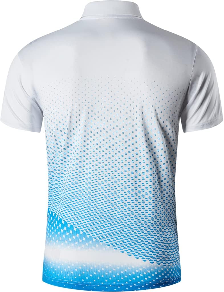 jeansian Men's Sport Outdoor Quick Dry Fit Short Sleeves Polo Tee Shirt Tshirt T-Shirt Tops Golf Tennis Bowling LSL195