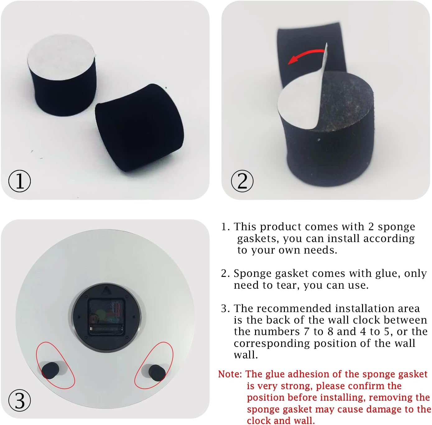 Extra Large Wall Clocks for Living Room Decor 24 Inch Glass Blue Clock Battery Operated Analog Silent Wall Clock Modern