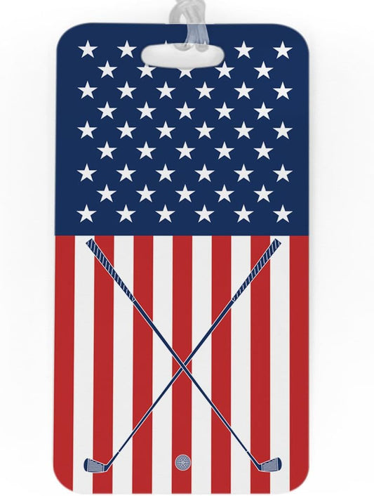 ChalkTalkSPORTS Golf Luggage & Bag Tag | USA Golfer | No Personalization on Back | Large