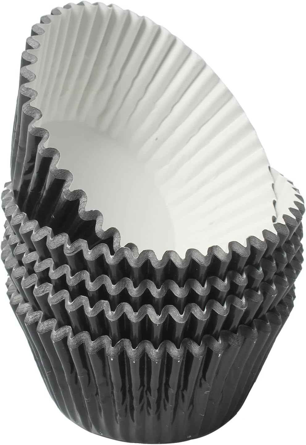 Black-Foil Cupcake Case Liners 100 Pcs Metallic Paper Baking Cups for Birthday Parties, Weddings or Baby showers …