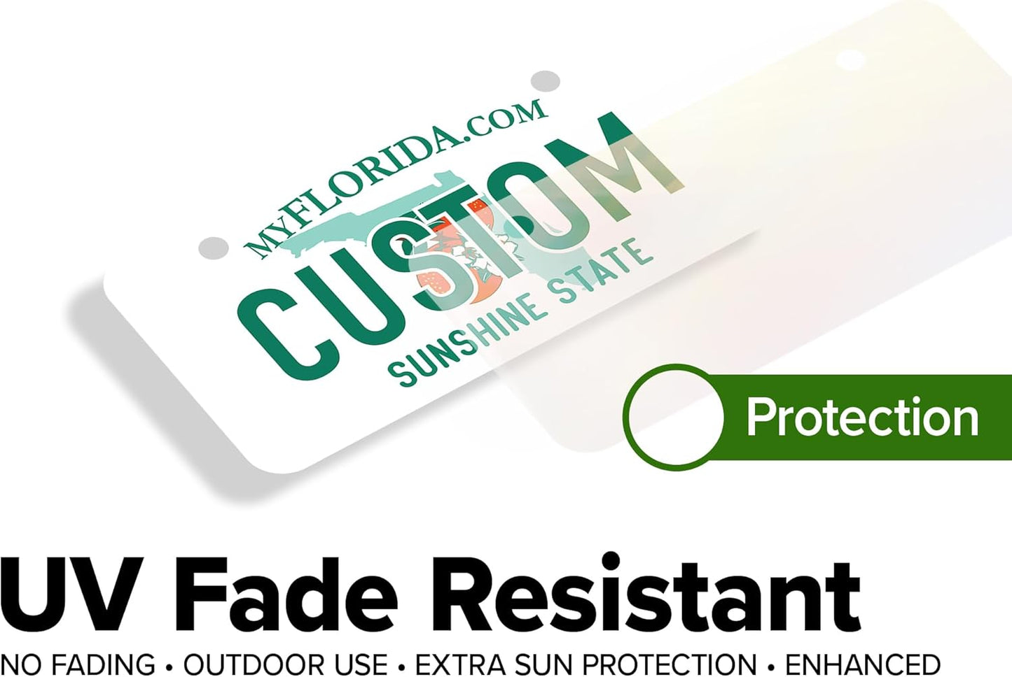 Mini License Plates, Personalized License Plates, Custom for Car, Bikes, ATV, Kids Car, Golf Cart, Jeep, 2x4 Inch, Rust-Free Fade Resistant Aluminum, USA Made by My Sign Center (Florida)