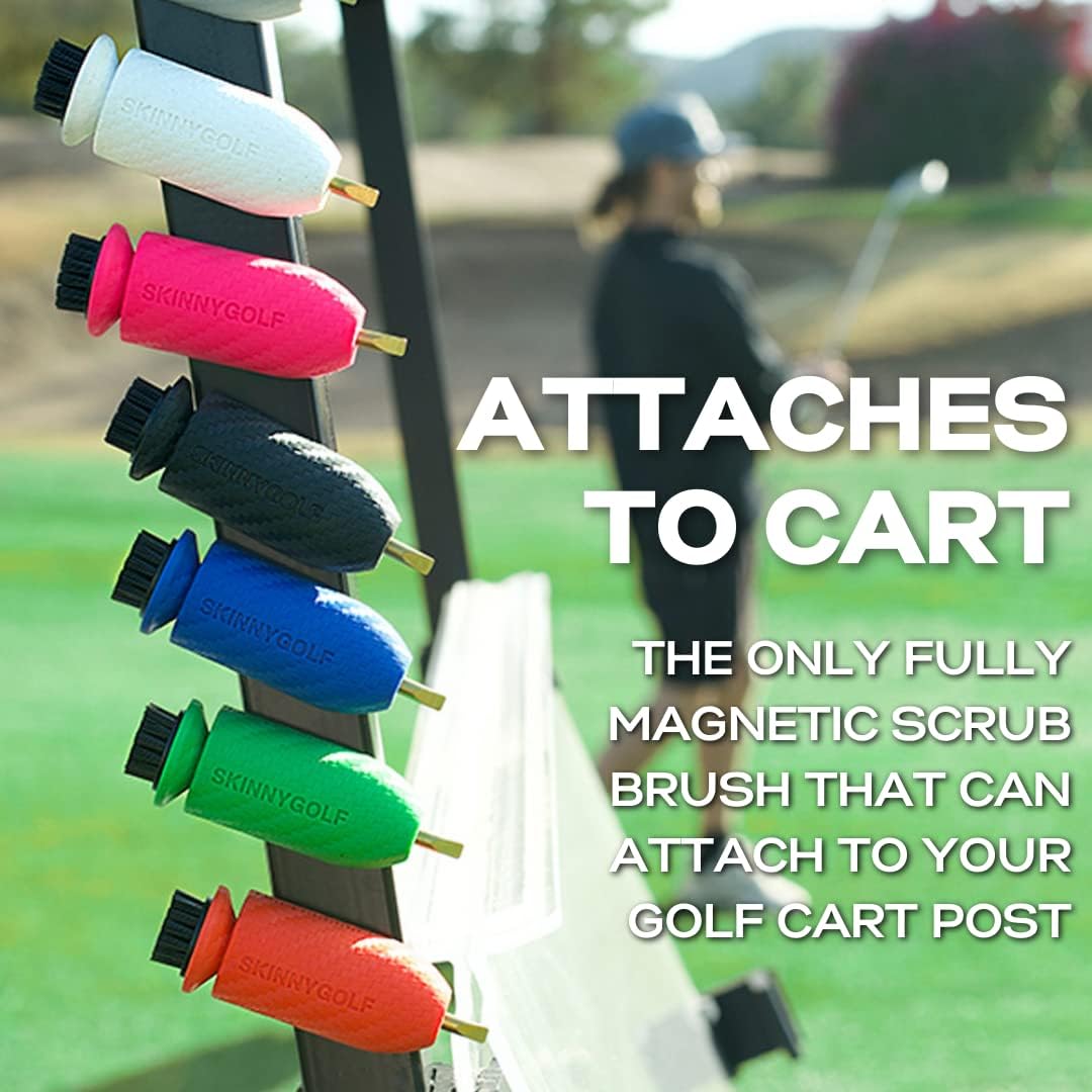 Magnetic Scrub Brush | The Ultimate Bag Accessory | Scrub Brush & Brass Tip Groove Cleaner | Clip to Belt