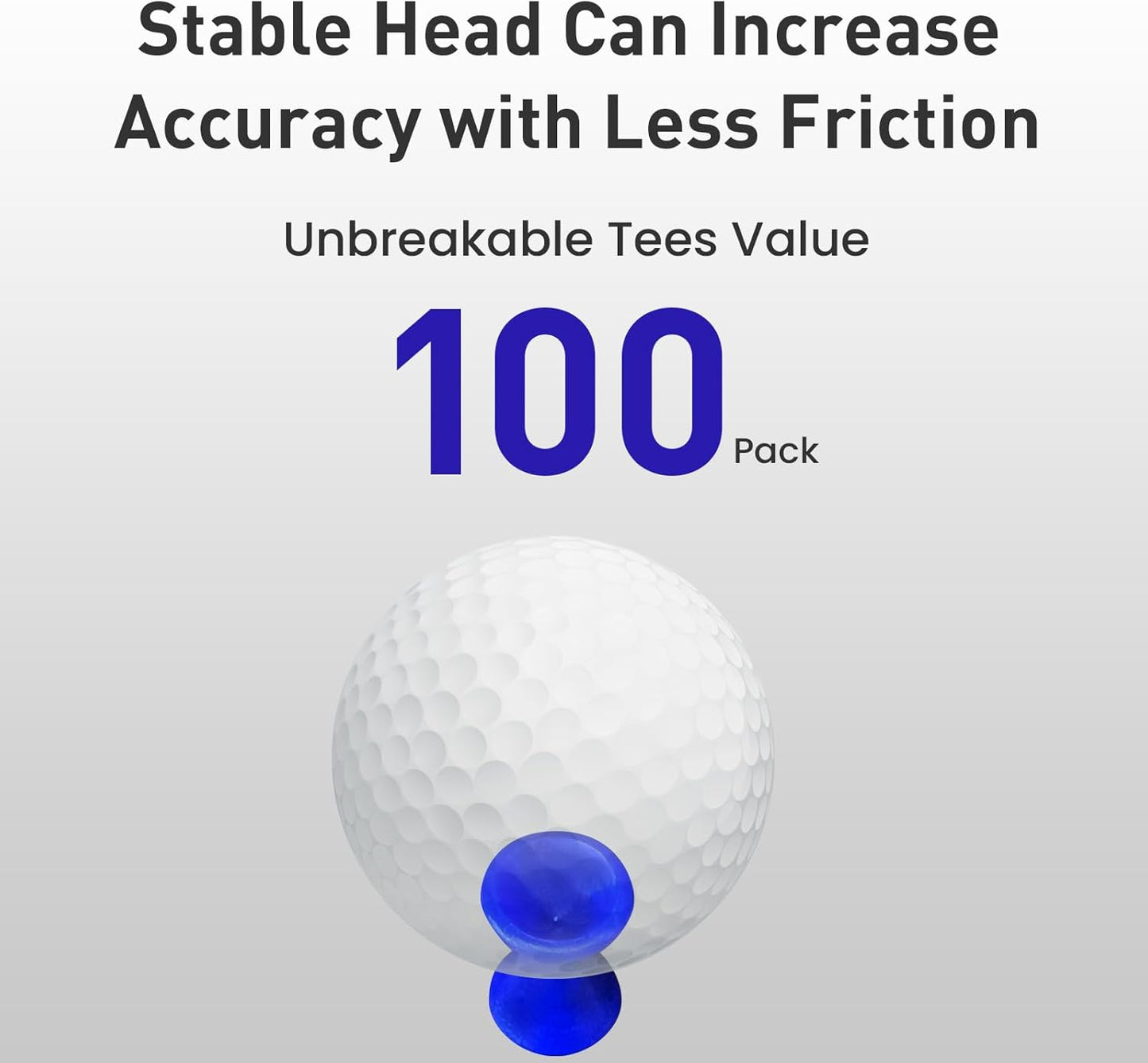 FINGER TEN Plastic Golf Castle Tees Step Down Unbreakable Mixed or Same Height Value 100 Count, 2 3/4, 2 1/4, 2, 1 3/4, 1 1/2 Inch Length Colorful for Practice