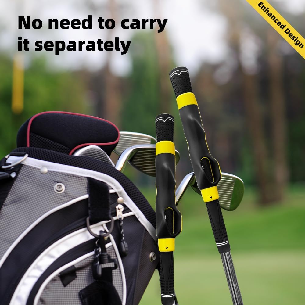 Enaud Golf Grip Trainer - Grip Trainer for Golf Swing Technique Used to Strengthen The Correct Grip Skills,Improve Swing Skills and Precision (Yellow)