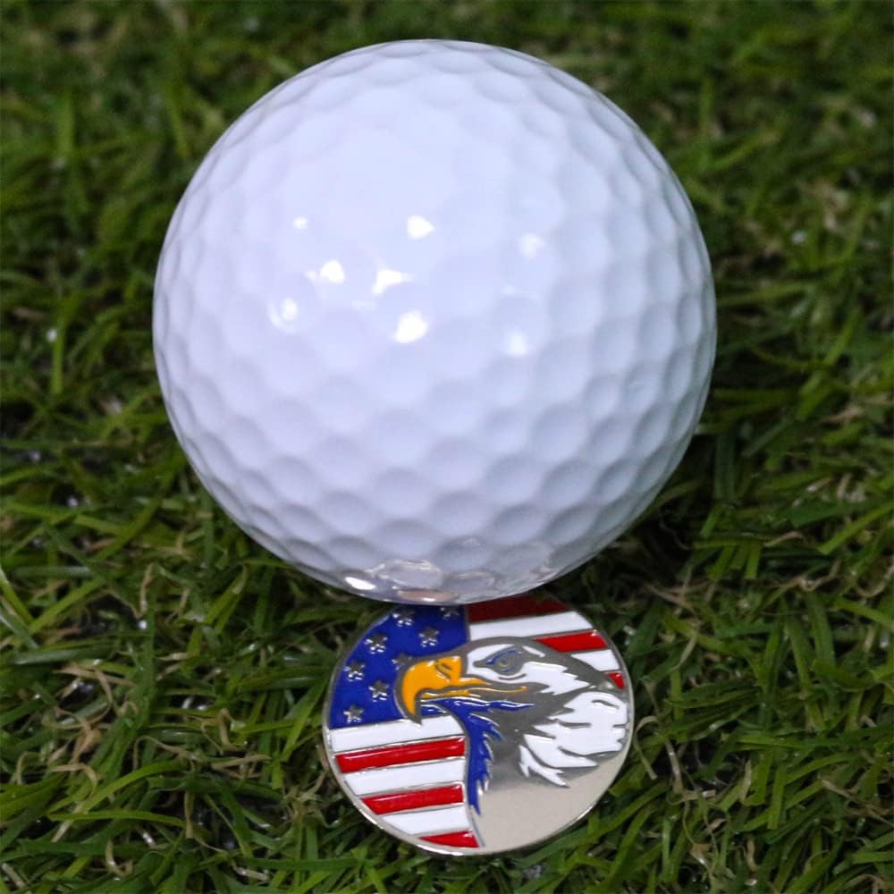 Myartte Golf Ball Marker 24.4 mm Assorted Patterns - Soft Enamel Technique 6 Pcs a Pack Gift for Man Woman Golfer