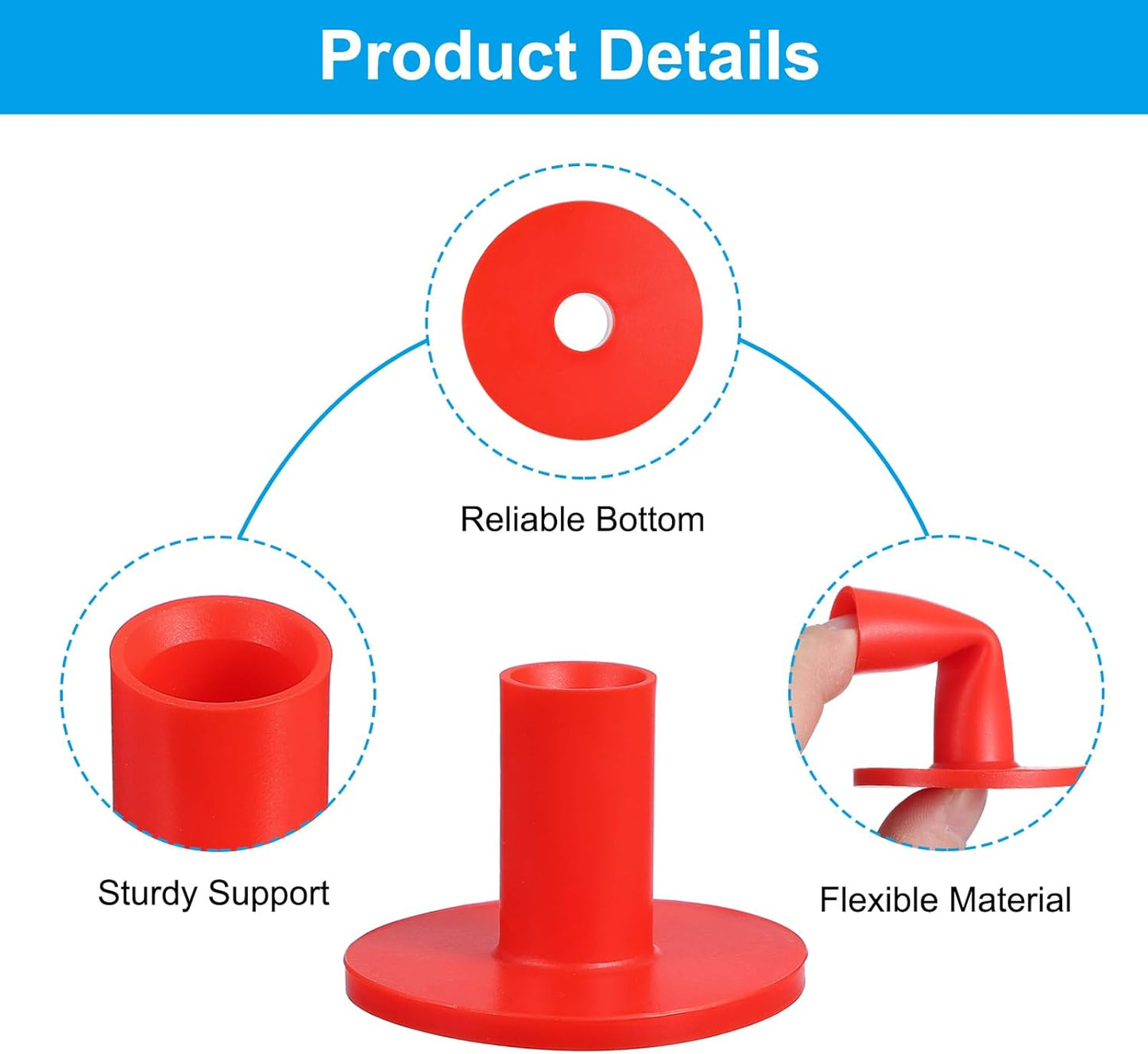 PATIKIL Rubber Golf Tees, Tall Practice Training Driving Range Tee Stable Ball Holder