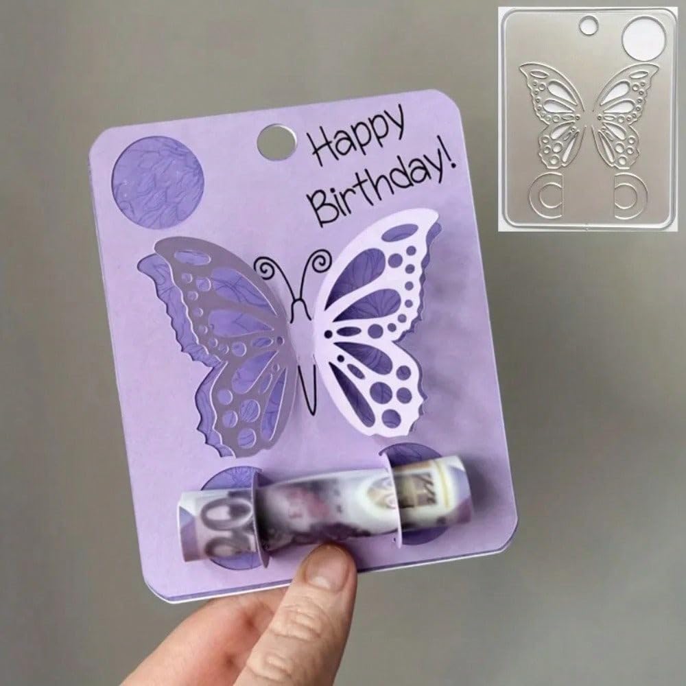 Metal Cutting Die for Scrapbooking - Cut Stencils for DIY Scrapbook Photo Album Decorative Paper Card, Card Making Supplies & Crafting Die Cut (Butterfly 3.8 x 3 in)