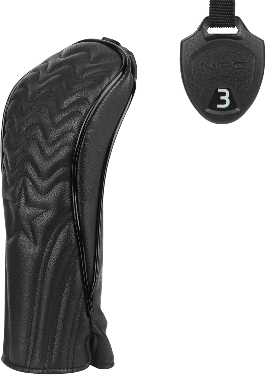 4pcs or 1pc Golf Club Head Covers for Woods, Driver, Fairway, Hybrid – Premium PU Leather with Interchangeable Tags & Magnetic Blade and Mallet Putter Covers