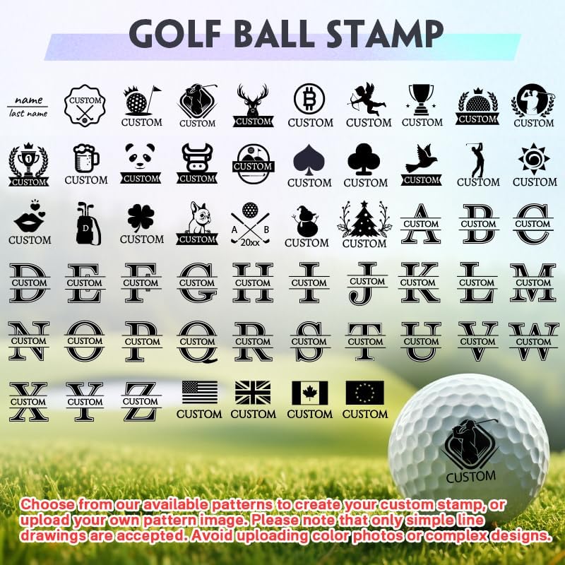 HDSD Custom Golf Ball Stamp Personalized Golf Balls Marker with Your Picuture Text