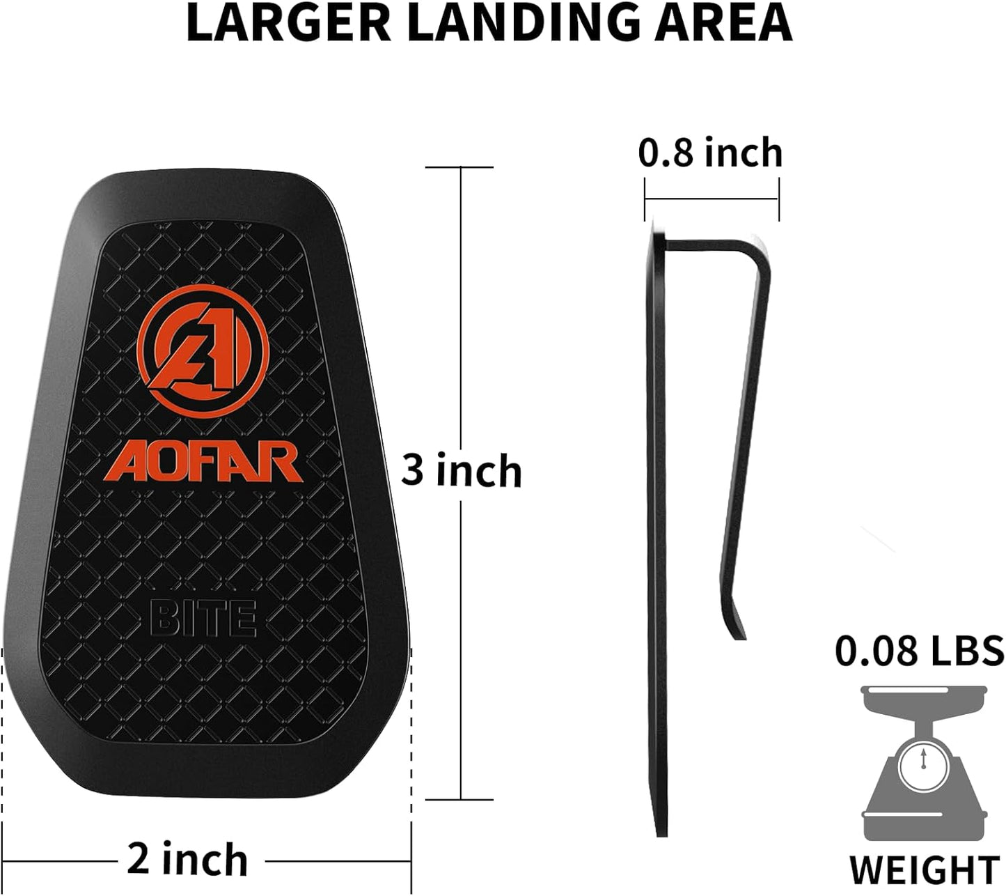 AOFAR Metal Landing Pad, Rangefinder Bite Clip for Magnetic Towel, Golf Rangefinder, Magnetic Accessories, Easy to Install on Belt or Bag