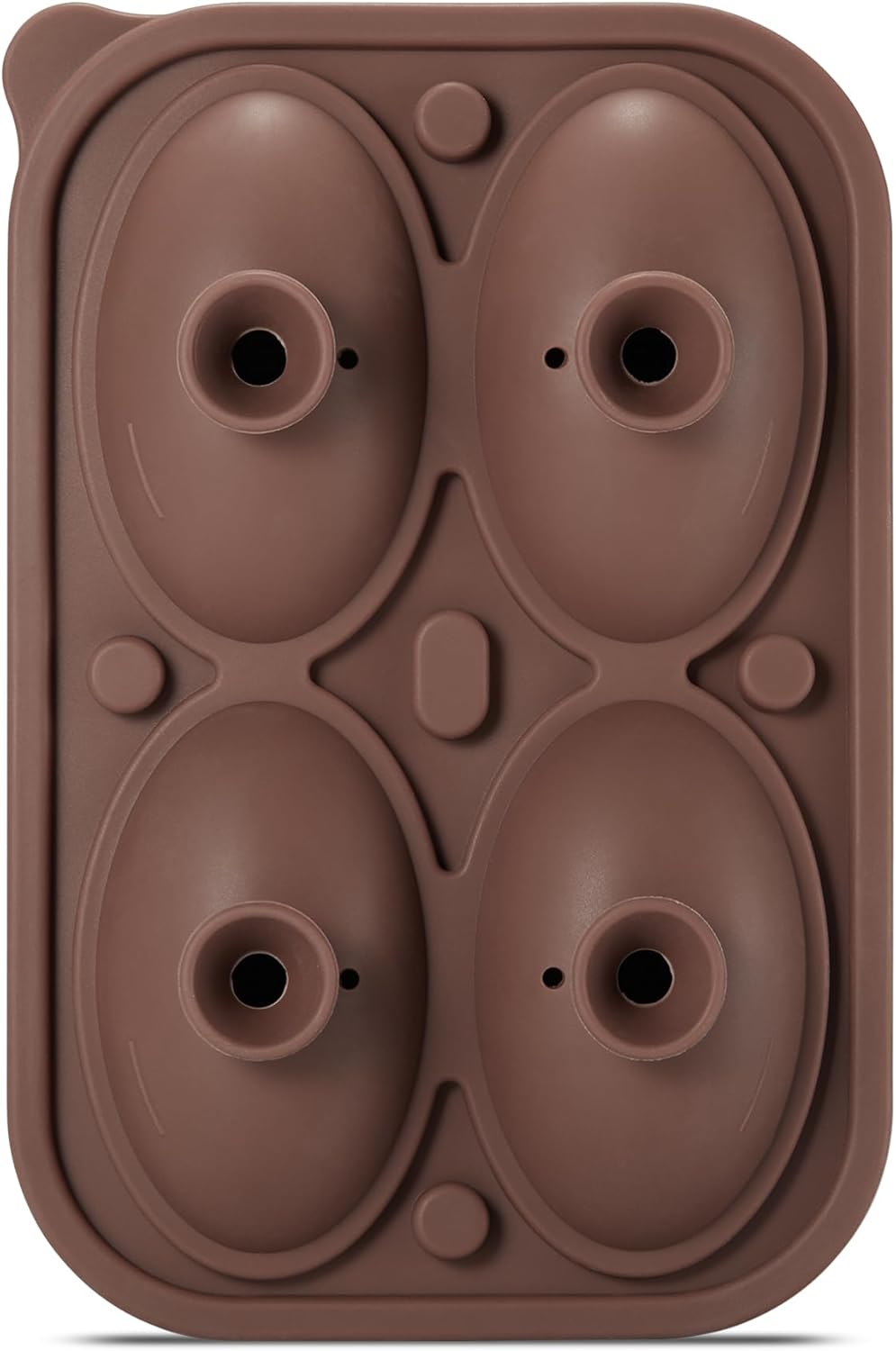 Novelty American Football Gifts Ball Ice Maker Mold, 2.2" Large Sphere Round Ice Cube Mold for Cocktails, Whiskey, Bourbon, Fun Shapes Big Whiskey Ice Cube Mold Gifts