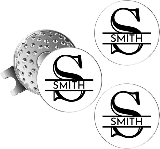 Personalized Golf Ball Markers with Hat Clip