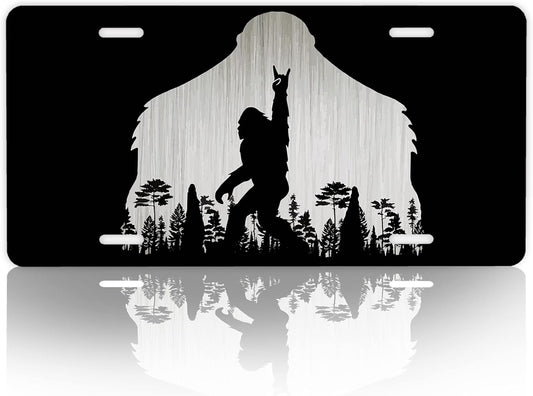 License Plate,Big Foot License Plates Decorative Car Front,Metal Car Plate,License Plate,Vanity Tag,Aluminum Noverlty License Plate for Men/Women/Boy/Girls Car 6×12 Inch