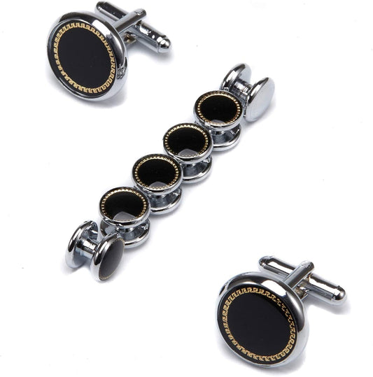 UJOY Men's Jewelry Cufflinks and Studs for Tuxedo Shirts for Weddings, Business, Dinner