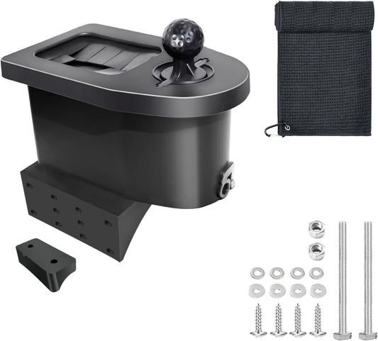 Golf Cart Ball Washer and Club Cleaner Kit, Golf Ball Cleaner and Club Head Washer with Golf Towel, Universal Golf Ball Washer Cleaner for EZGO, Club Car, Yamaha, Advanced EV, Star EV