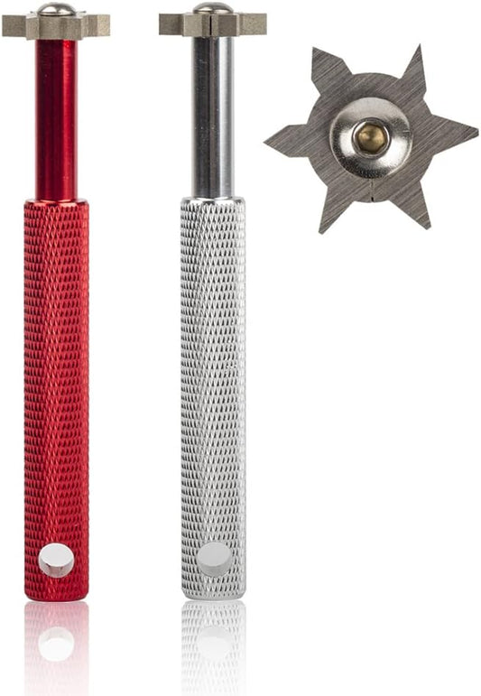 HIFROM Groove Sharpener with 6 Heads - Golf Club Groove Sharpener Re-Grooving Tool and Cleaner for All Irons Pitching Sand Lob Gap and Approach Wedges and Utility Clubs ¡­