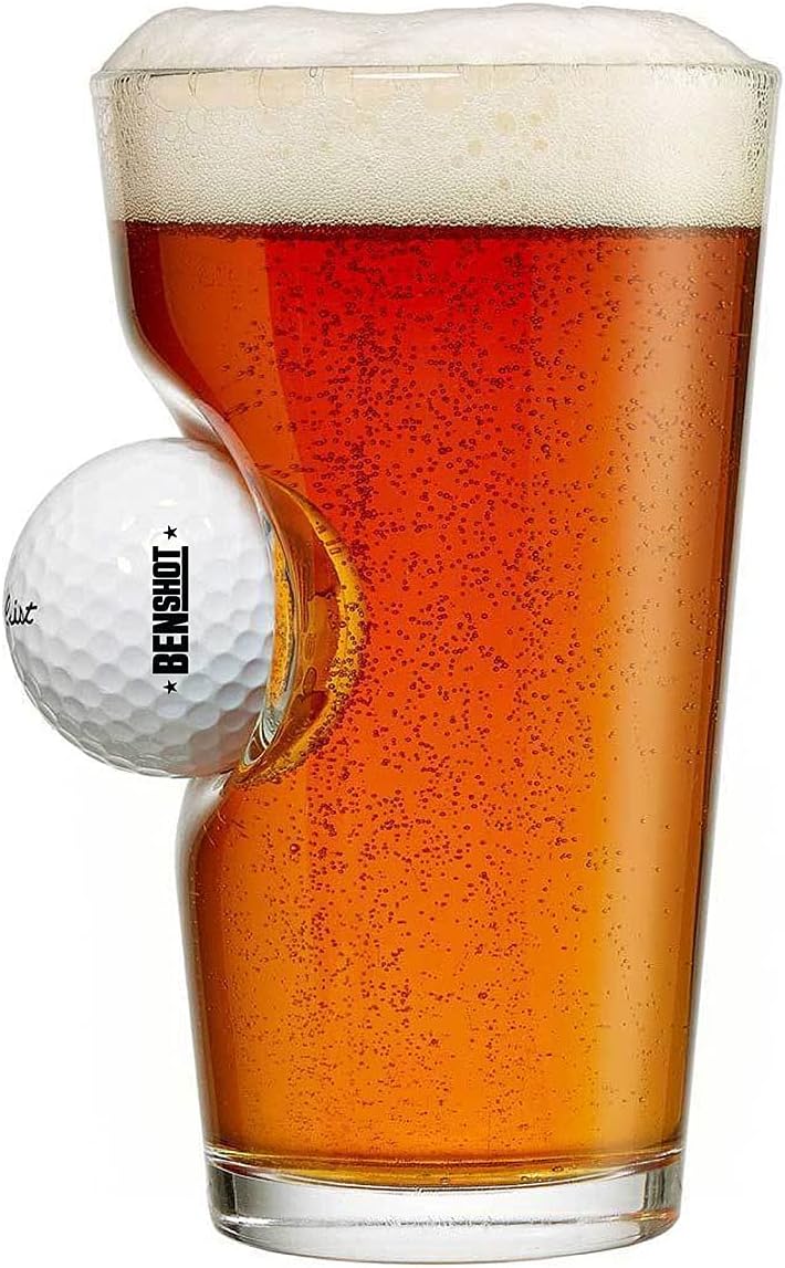 BenShot Golf Ball Pint Glass - 16oz | Made in the USA