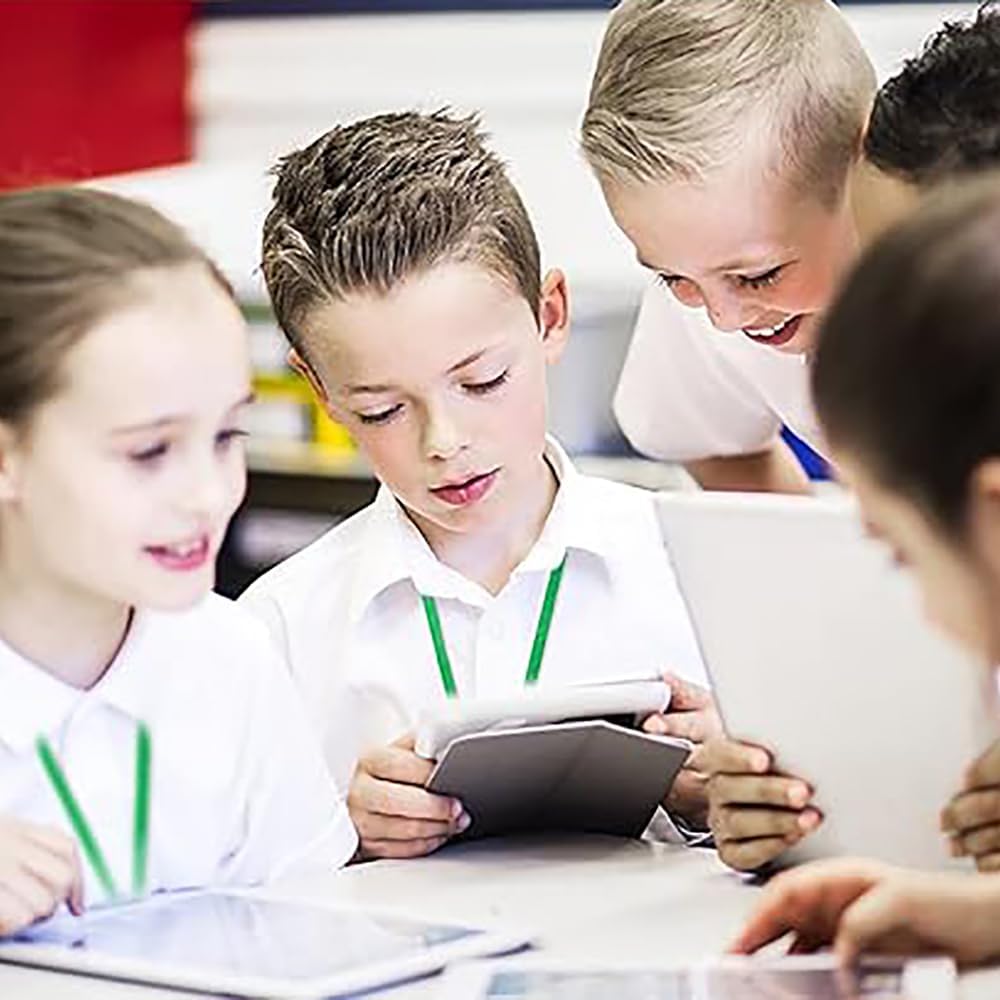 Lanyards 50 Pcs Bulk Lanyard for Id Badges Flat Green Lanyard with Badge Clip Swivel Hook (50, Green)