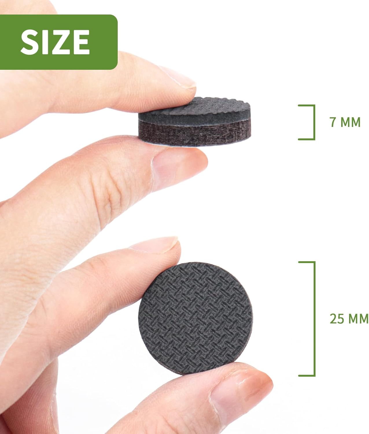 Non Slip Furniture Pads 60 PCS 1'' Round - Anti Slip Furniture Pads - Self Adhesive Rubber Feet Furniture Feet - Chair Leg Floor Protectors - Keep Furniture in Place