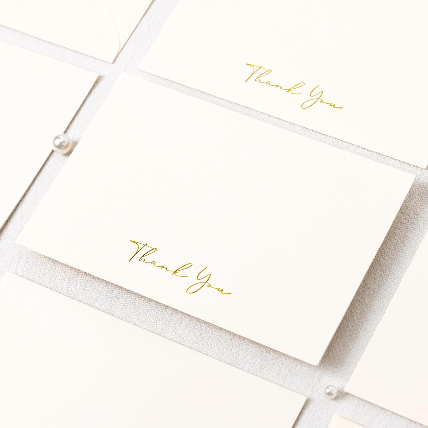 Crisky 50 Pack Thank You Cards With Envelopes & Stickers, Printable Ivory Bridal Shower Graduation Thank You Cards Small Business, Wedding Baby Shower Birthday Funeral Notes Bulk