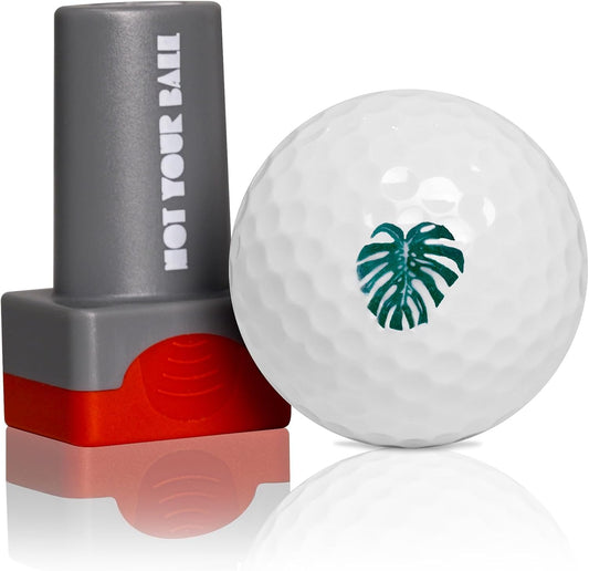 QUBI Golf Ball Stamp, Golf Ball Stamper, Reusable Self-Inking Golf Ball Stamp Marker to Identify Golf Balls, Golf Gift Golf Accessories for Men and Women Golfers