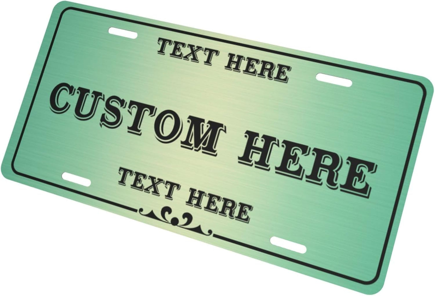 Custom Personalized Text Image Photo Design Customized Tag Aluminum License Plates for Front of Car 6x12 Inch-20