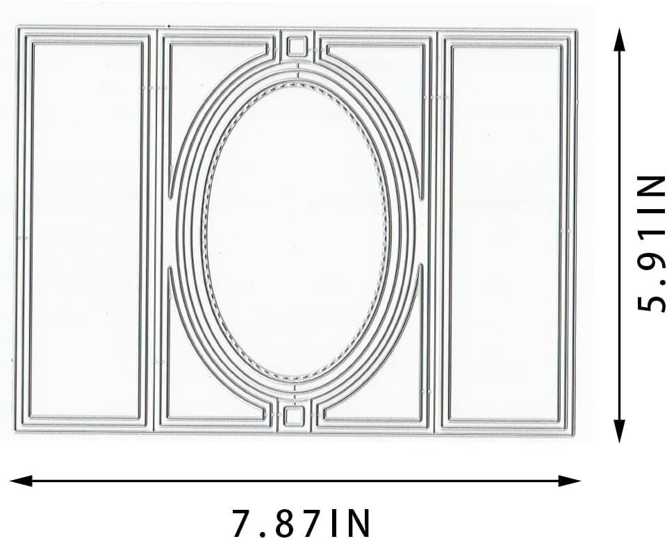 3D Card Shape Die Cuts for Card Making, Rectangular Shaped Gift Card Cutting Dies Sets Oval Banner Box Dies Stencils Embossing Template for Scrapbooking DIY Cards Album Crafts Supplies