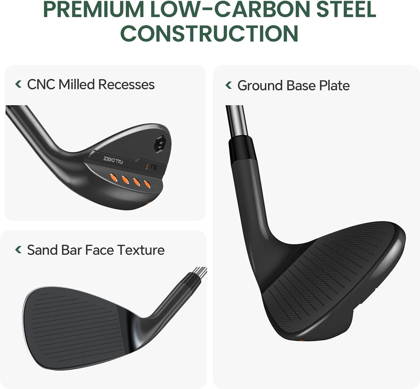 Golf Wedges, CNC Milled Face for More Spin and Control, 52/56/60/70 Degree Golf Sand Wedge, Gap Wedge, Lob Wedge Golf Clubs, Wedges Golf Clubs for Men Women Right Hand