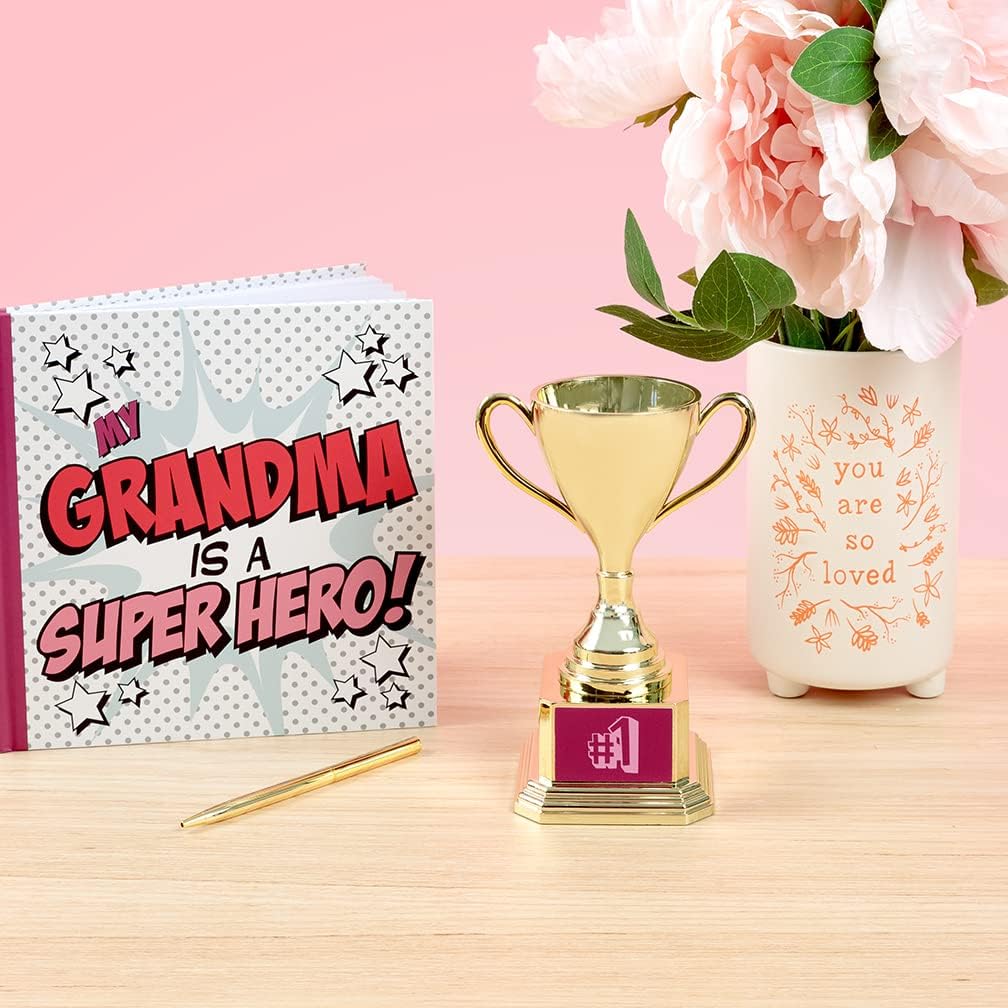 Paper Riot Co. Customizable Gold Trophy Cup- Weighted Plastic Novelty Funny Humor Gift for kids, awards, trophy medals, party, rewards, prizes, celebrations, reusable- 8" H x 3.25" W