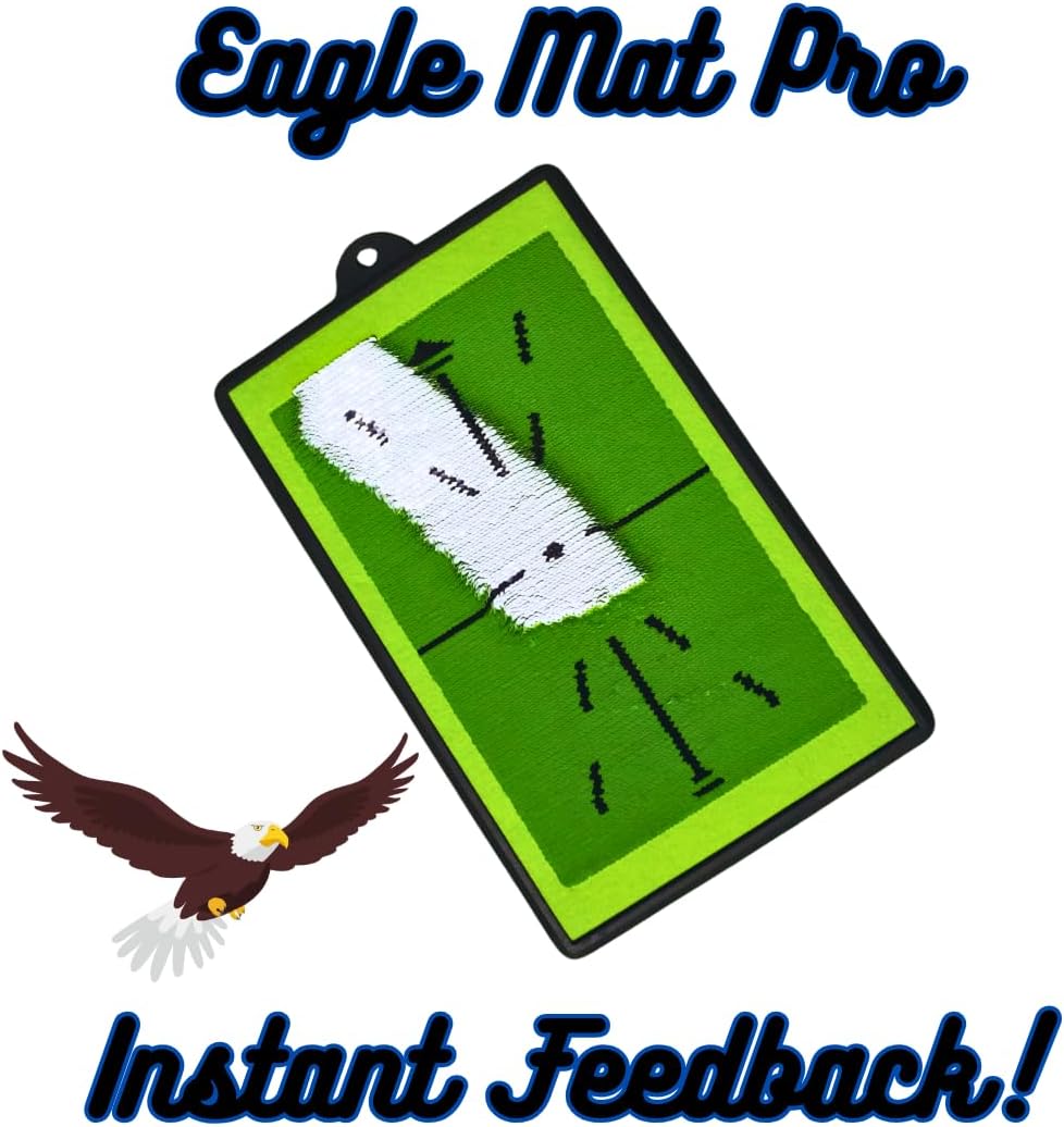 Eagle Mat Pro – Premium Grade Golf Swing Training mat Designed to Track Ball Impact and Swing Path for Accurate Feedback and Better Practice.